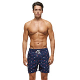 Summer Swimming Shorts Men Printing Fashion Polyester Swimsuit
