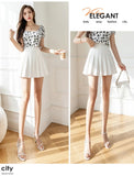 Women Pleated Skirts Summer High Waist Zipper JK Mini Skirts