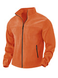 Men's Lightweight Windproof Zip Up Long Sleeve Casual Warm Winter Polyester-Fiber Jacket