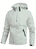 Men's lightweight windbreaker jacket with Hood | Zip Up, Underarm vents, Windproof Hoodie