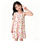 Girls Sleeveless Ruffle Nightdress Kids Pajama Dress
