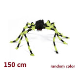 Huge Black Plush Spider Halloween Props (50-200cm Decor for Party Web)