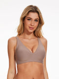 Women's Underwear Wire-Free Seamless Deep-V Full-Cup Bra
