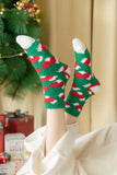 Christmas coral fleece warm and thick winter socks snowman floor socks