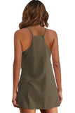 Summer Sleeveless Vest Dress Pocket Sports Short Skirt
