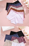 2Pcs Lace Four Shorts Women's Panties Floral Underwear S-XL