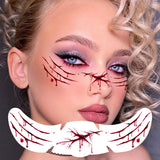 Halloween Scary Fake Scar Temporary Tattoo - Bloody Scratches Sticker