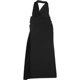Women's Deep V Neck High Slit Backless Maxi Dress for Summer