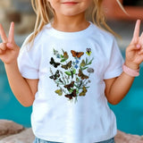 New 3D Butterfly Print Kids Girls T Shirt Summer Kids Clothe