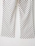 Women's Polka Dot Turtleneck Zipper Jacket with Pockets