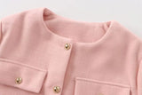 Spring Autunm Women Jacket Elegant Solid Coat Long Sleeve O Neck With Metal Buttons Female Fashion Casual Office Lady Outerwear