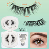 Soft Magnetic Eyelashes Reusable Natural Look 3D Lashes Easy-Apply Kit for Eye Makeup