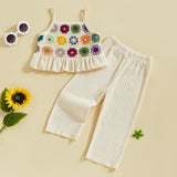Infant Baby Girls Crocheted Flowers Toddler Summer Clothes