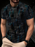 Camouflage-print stretch casual short-sleeved men's T-shirt