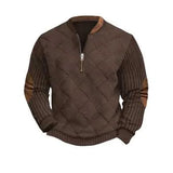 Men’s 3D Printed – Stand Collar Long Sleeve Pullover Sweater