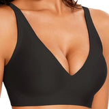 Women's Underwear Wire-Free Seamless Deep-V Full-Cup Bra