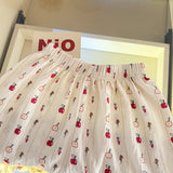 Breathable Toddler Girls Floral Sleeveless Shorts Set 1-4Y