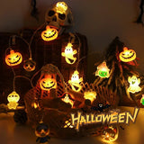 Halloween LED Pumpkin String Lights Outdoor Hanging Decor Garland