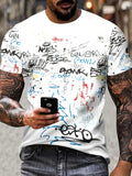 Camouflage-print stretch casual short-sleeved men's T-shirt