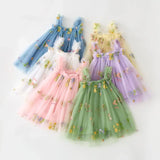 Toddler Girls Princess Tulle Dress Puff Sleeve Tutu Dress