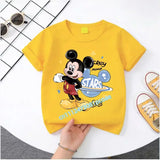 Mickey Minnie Summer Children's Pure Cotton Short-Sleeved