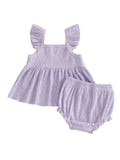 Toddler Kids Baby Girls Summer Flower Tanks Tops + Shorts