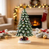Cute Christmas Tree Figurine with Star & Gift Boxes Table Decor