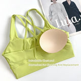 Women's Solid Color Racerback Yoga Sports Bra for Fitness