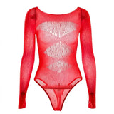 Ticketsx Women’s Black Rhinestone Bodysuit Party Clubwear