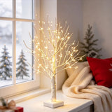 Warm White LED Birch Tree Lights Battery Powered Holiday Decor
