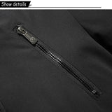 Men's Windproof Fleece Warm Detachable Hooded Parka Winter Jacket Solid Zipper Coat 6XL