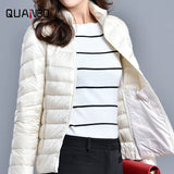 Women's Puffer Windproof Warm Lightweight Hoodless Duck Down Packable Winter Jackets/Coat
