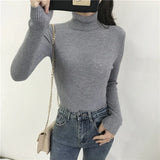 Women’s Ribbed Turtleneck Sweater Long Sleeve Warm Knit