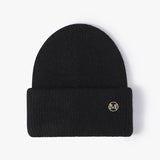 Women's Rabbit Fur Winter Hat Warm Beanie Solid Color Cap