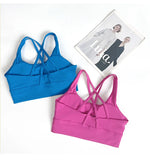 Women's Solid Color Racerback Yoga Sports Bra for Fitness