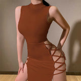 Women's Black Bodycon Sleeveless Maxi Summer Dresses