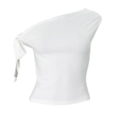 Women Slim Fit Off Shoulder Summer Crop Top T-Shirt