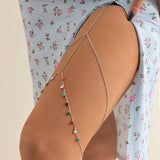 IngeSight.Z Pearl Tassel Thigh Chain Women Adjustable Leg