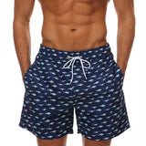 Summer Swimming Shorts Men Printing Fashion Polyester Swimsuit