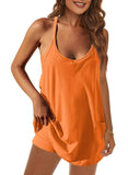 Summer Sleeveless Vest Dress Pocket Sports Short Skirt