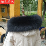 100% Real Fur Collar Women Raccoon Fur Scarf Warm Scarves Natural Fur Trim For Hood Man Coat Parkas Jackets Shawl Universal Down