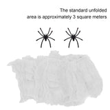 Halloween Glow in Dark Fake Cobwebs, Spider-Stretchy Spooky Web Decor