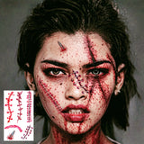 Halloween Scary Fake Scar Temporary Tattoo - Bloody Scratches Sticker