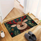 Christmas Tree Door Mat - Merry Christmas Entrance Rug & Kitchen Mat