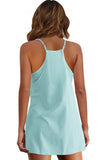 Summer Sleeveless Vest Dress Pocket Sports Short Skirt