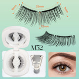 Soft Magnetic Eyelashes Reusable Natural Look 3D Lashes Easy-Apply Kit for Eye Makeup