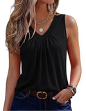 Fashionable Floral Print V-Neck Tank Top Women's Summer Shirt