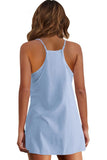 Summer Sleeveless Vest Dress Pocket Sports Short Skirt