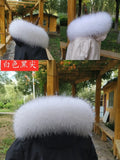 100% Real Fur Collar Women Raccoon Fur Scarf Warm Scarves Natural Fur Trim For Hood Man Coat Parkas Jackets Shawl Universal Down