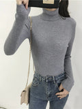 Women’s Ribbed Turtleneck Sweater Long Sleeve Warm Knit